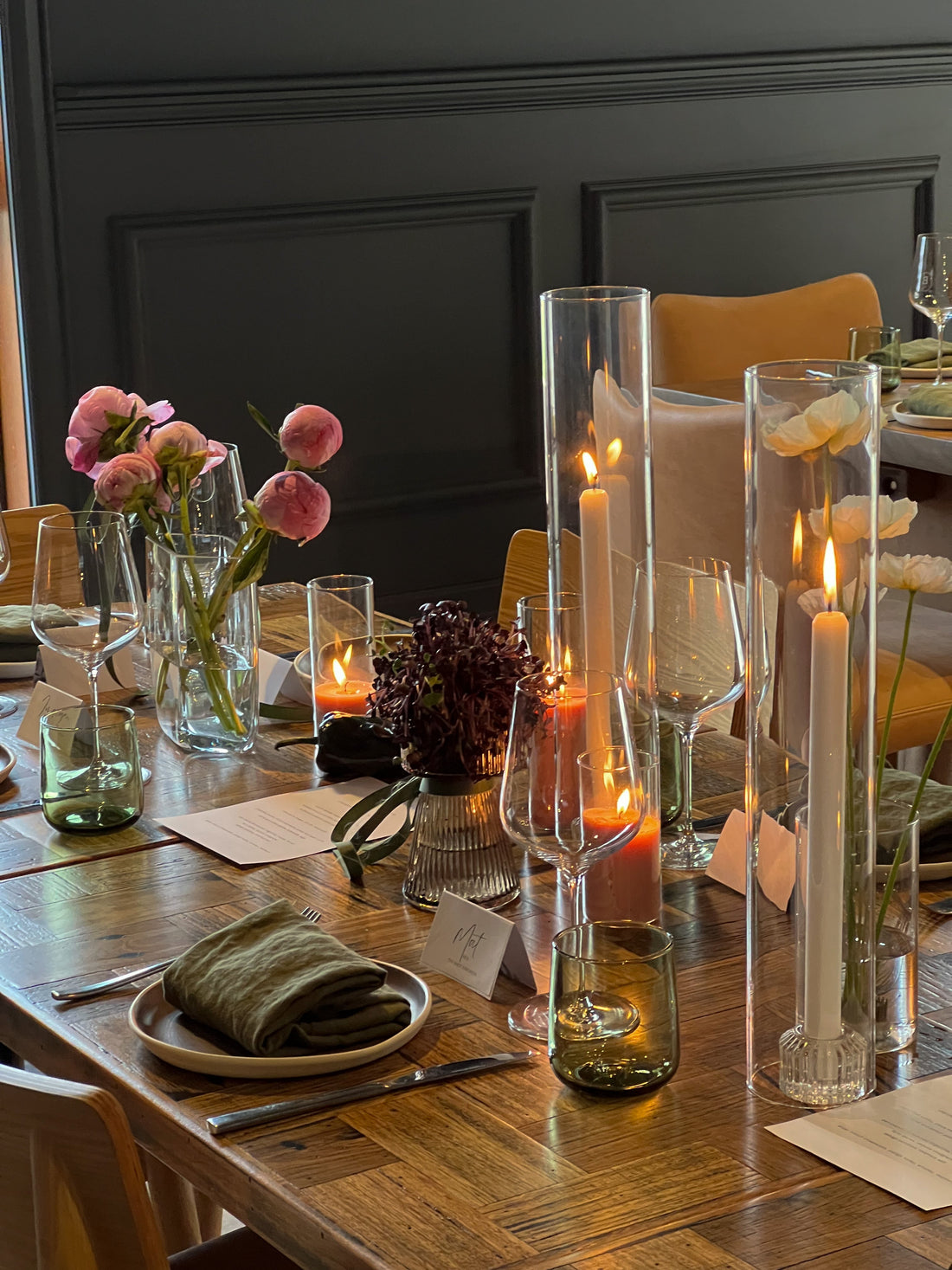 table styling by Canberra event florist at Beltana farm