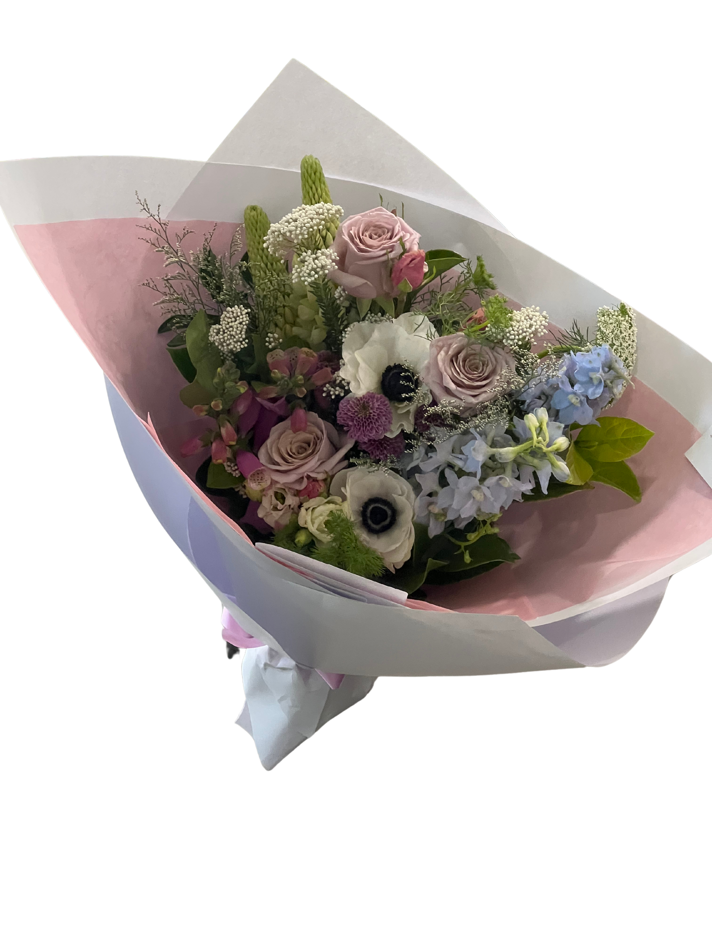Soft pastel florist choice bouquet available for same-day delivery in Canberra and Queanbeyan