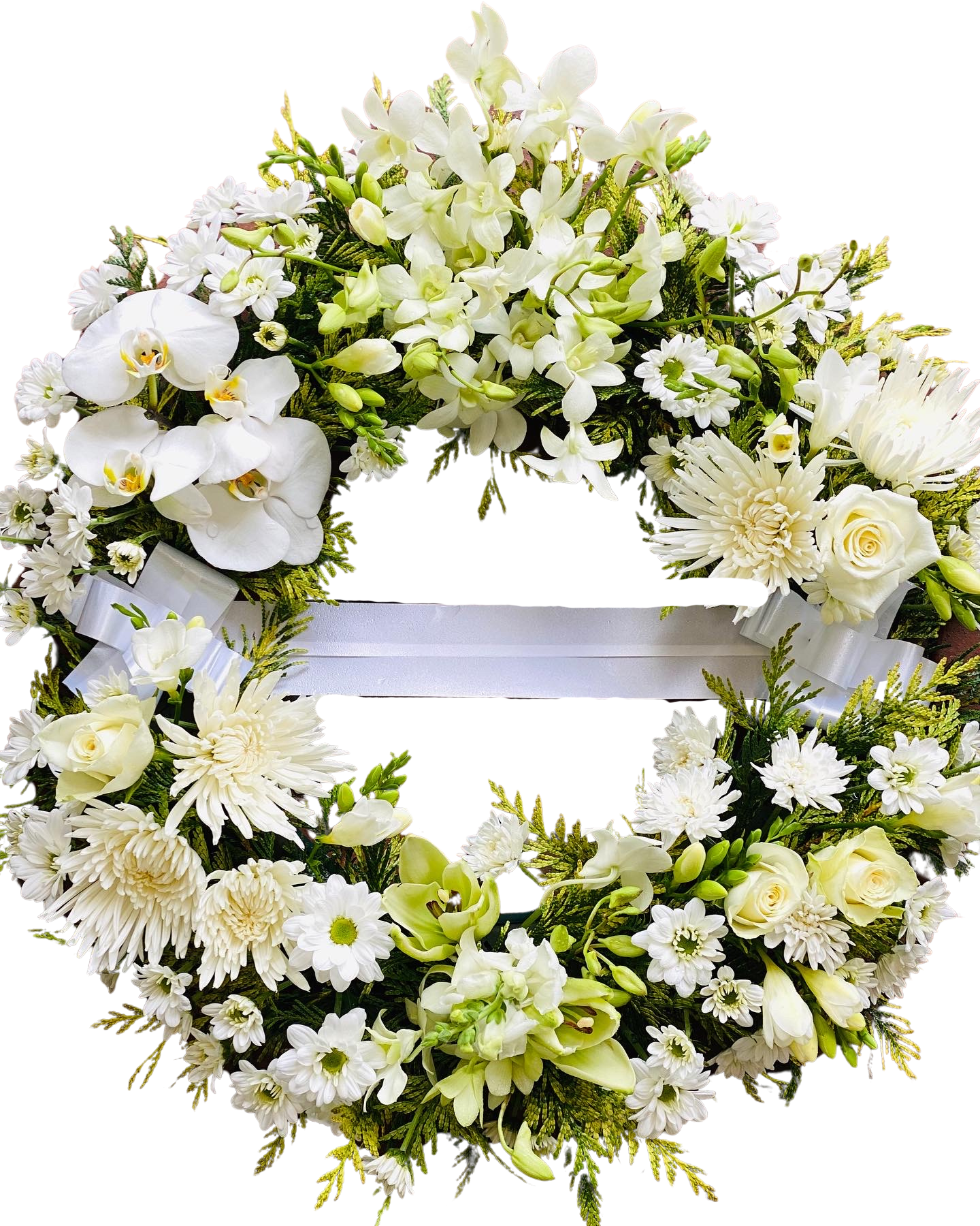 fresh flower wreath in Canberra for funerals and sympathy