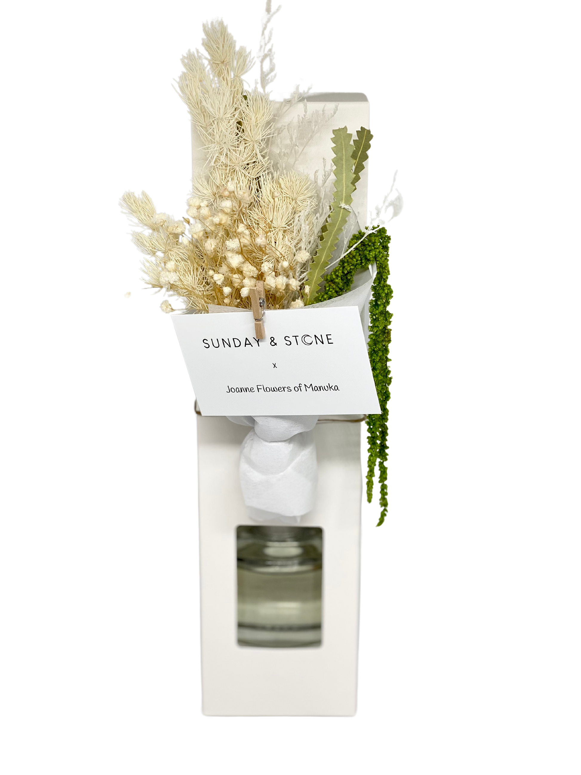 Canberra handmade reed diffuser with dried florals for same day delivery