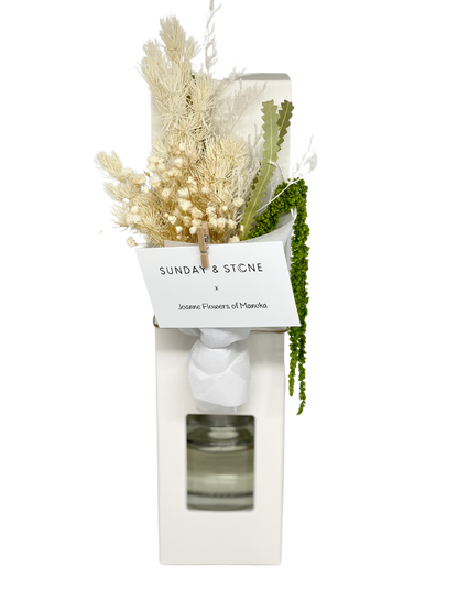 Canberra handmade reed diffuser with dried florals for same day delivery