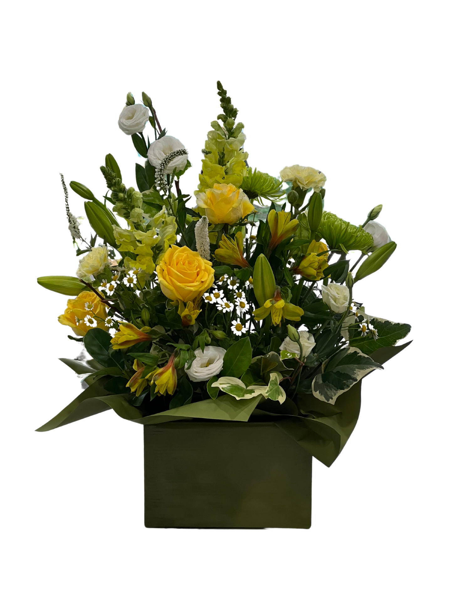 Bright and Colourful florist choice box arrangement